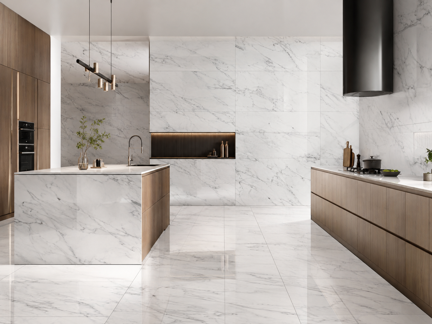 Carrara White in Kitchen