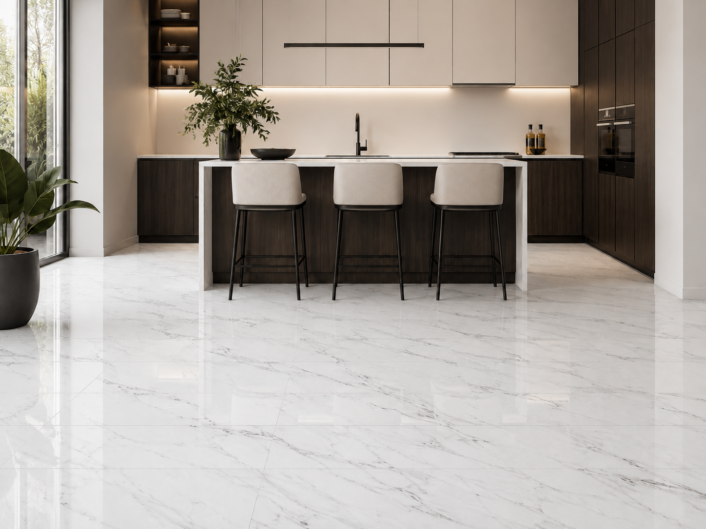 Carrara White in Kitchen