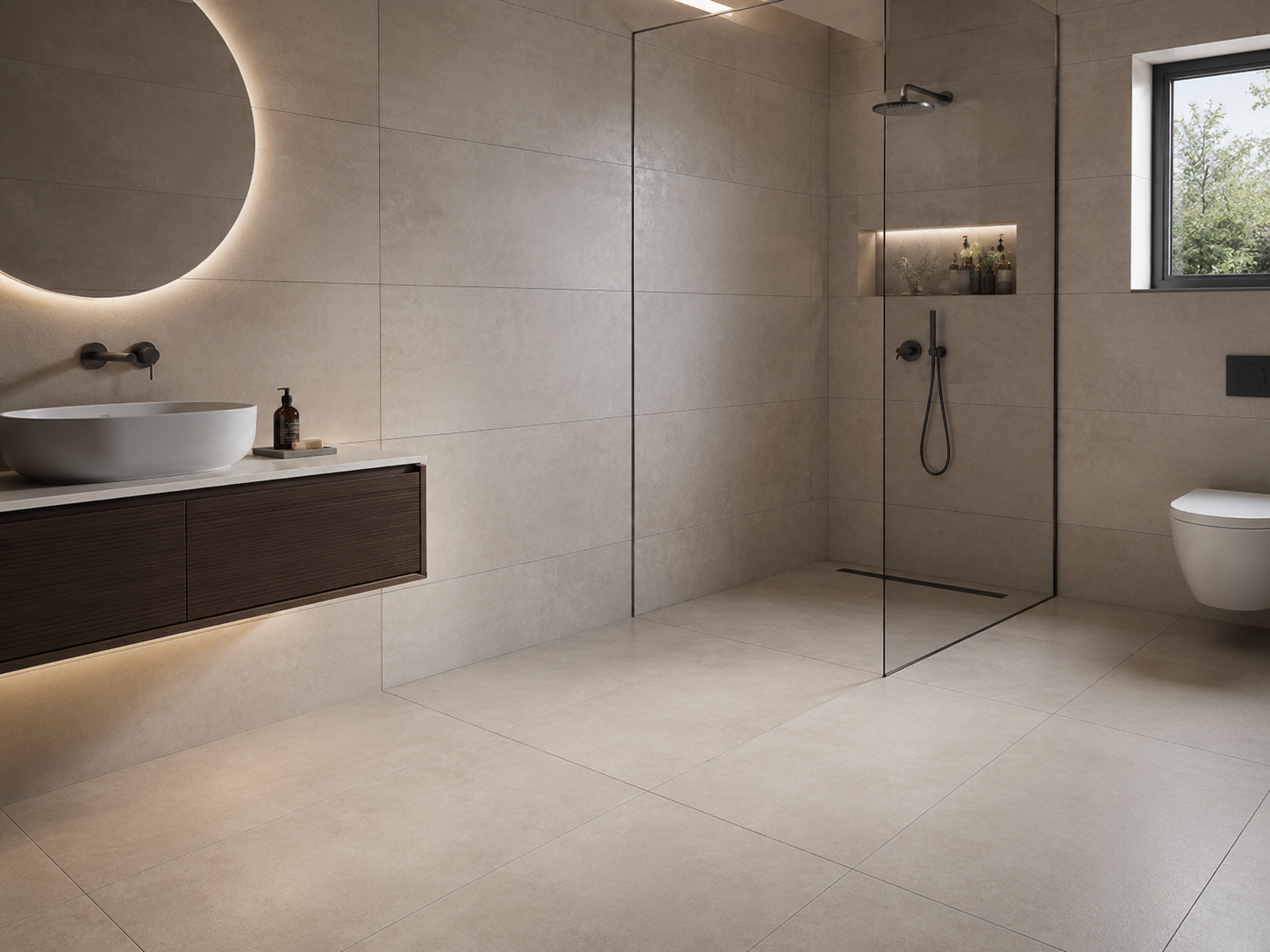 Aslan Beige Bru in Bathroom