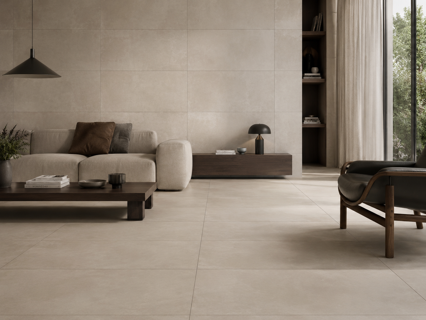 Aslan Beige Bru in Living Room